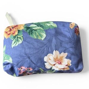 Floral Canvas Makeup Pouch, NWOT
